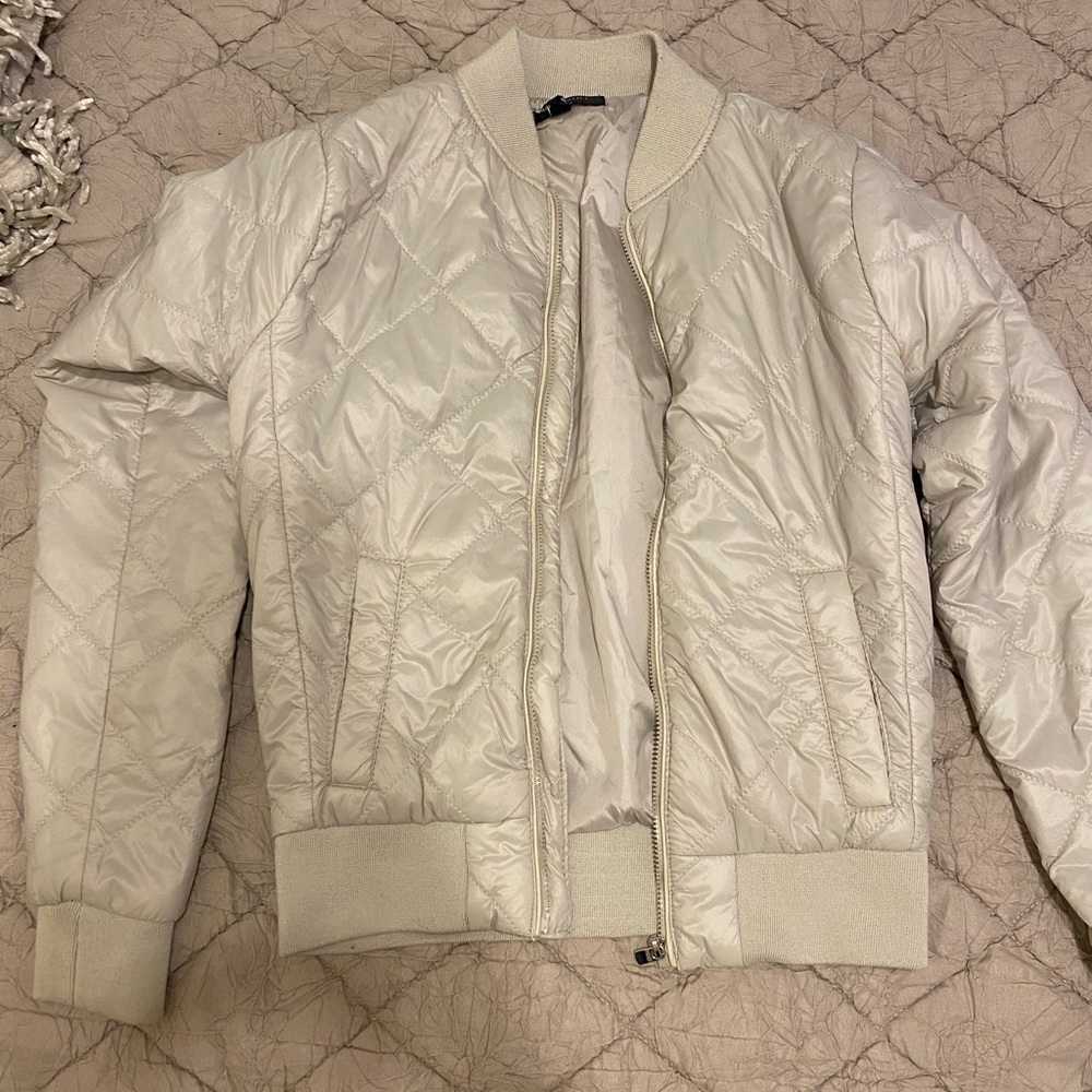 Cream puffer jacket
